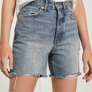 Everylane Light Blue Denim Mom Shorts